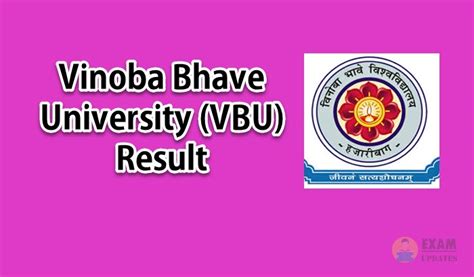 vbu result 2018-21 sem 6|vinoba bhave university home index page .